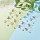 Aretes de mariposa con cuentas de vidrio y perla acrílica EJEW-JE04828-2