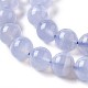 Dentelle bleu brins ronds agate perles naturelles G-F289-27-8mm-4