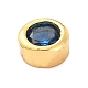 Покрытие стойки плоские круглые латунные кабошоны из микропаве из кубического циркония KK-F874-03G-11-2