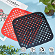 GORGECRAFT 2 Colors Silicone Air Fryer Liners Square Reusable Baking Mat Set Non-Stick Rubber Mat Basket Pad for Parchment Paper Replacement Air Fryer Baking Steaming Cooking AJEW-GF0006-33-4