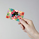 長方形のPVCプラスチック防水カードステッカー  銀行カードの装飾用の粘着カードスキン  猫の形  186.3x137.3mm DIY-WH0432-099-5