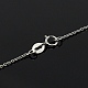 Collares de cadenas tipo cable de plata esterlina chapada en rodio unisex de moda X-STER-M034-B-07-2