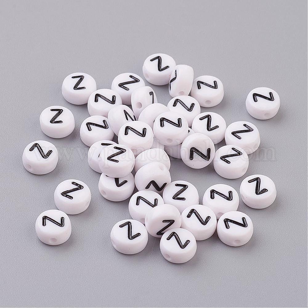 BEEFLYING 632 Perline Acriliche Con Lettere Dell'Alfabeto - Forma Oblata 10 Mm Per Creare Bracciali E Collane Fai Da Te