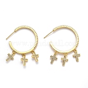 Серьги-гвоздики из циркония EJEW-O105-02G