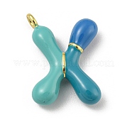 Латунь эмаль подвески KK-E093-03G-X