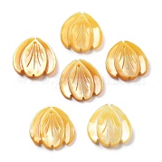 Резные подвески из натуральных желтых ракушек SSHEL-Z002-05