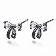 Brass Stud Earrings KK-T062-43B-NF