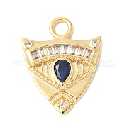 Латунные микропаве прозрачные подвески с фианитом KK-U064-03G