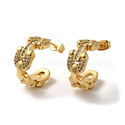 Серьги-гвоздики с кубическим цирконием EJEW-L224-56G