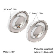 Европейские овальные серьги-гвоздики из нержавеющей стали 304 для женщин MW5183-4