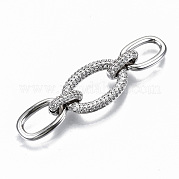 Латунные соединители с прозрачным кубическим цирконием KK-S061-45P-NR