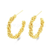 Brass Twist Rope Stud Earrings EJEW-G322-08MG