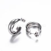 Серьги-гвоздики из нержавеющей стали 304 EJEW-P090-01P