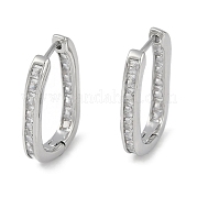 Серьги-кольца из прозрачного кубического циркония EJEW-L292-016P