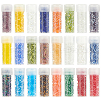 120 г 24 вида стеклянных бусин с круглым отверстием&nbsp;SEED-HY0001-22