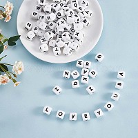 Wholesale 20Pcs Grey Cube Letter Silicone Beads 12x12x12mm Square Dice Alphabet  Beads with 2mm Hole Spacer Loose Letter Beads for Bracelet Necklace Jewelry  Making 