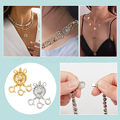 2 комплект 2-х цветных латунных застежек-коробочек KK-NB0003-74