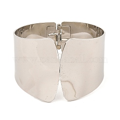 Железные широкие простые браслеты для женщин&nbsp;BJEW-L629-09P