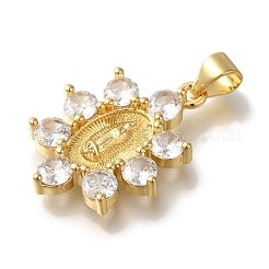 Покрытие стойки латунь микропаве прозрачные подвески из кубического циркония&nbsp;KK-U019-24G