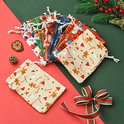 12 шт. 6 стиля тканевых мешков для хранения с рождественской тематикой ABAG-FS0001-09