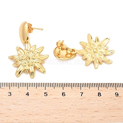 Серьги-гвоздики в форме цветка из нержавеющей стали 304&nbsp;EJEW-C142-03G