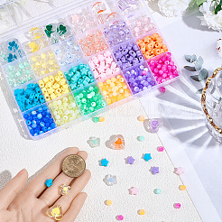 870шт 24 цвета непрозрачные и прозрачные акриловые бусины&nbsp;MACR-PA0001-40