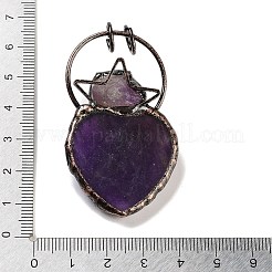 Большие подвески из натурального аметиста и аметиста&nbsp;G-A221-04D