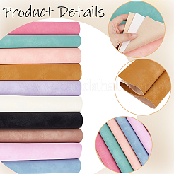 10 Stück 10 Farben mattierte PVC-Kunstlederstoffe&nbsp;DIY-CL0001-71B
