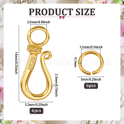 Застежки-крючки из стерлингового серебра s925&nbsp;STER-PH0003-68