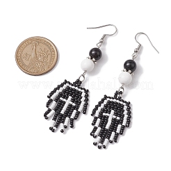 Boucle d'oreille pendante en acier inoxydable 304&nbsp;EJEW-MZ00193