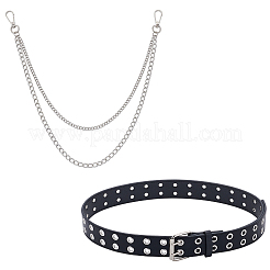 Ceintures en cuir PU à œillets pour jeans&nbsp;AJEW-CY0003-15