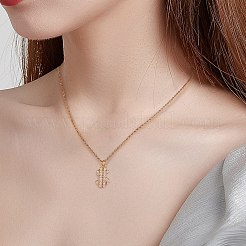 Ciondoli in ottone con micro pavé di zirconi da 5 pezzo&nbsp;ZIRC-SZ0002-21