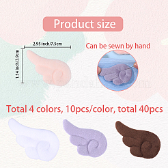 40 шт. 4-х цветные тканевые украшения&nbsp;AJEW-GF0012-68