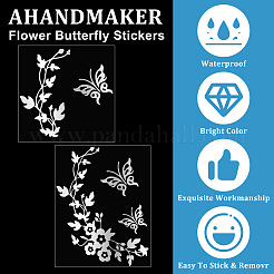 12 лист 12-х видов цветочных пластиковых самоклеящихся наклеек на автомобиль STIC-GA0001-11