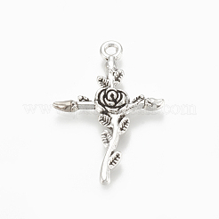 Pendentifs en alliage de style tibétain&nbsp;TIBE-Q075-63AS-LF