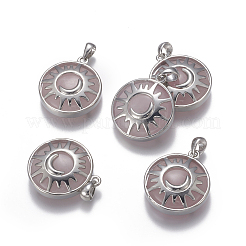 Природного розового кварца подвески G-XCP0001-47