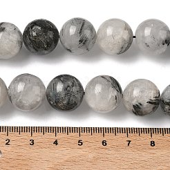 Натуральные турмализированные кварцевые бусинки&nbsp;G-F818-A09-16mm