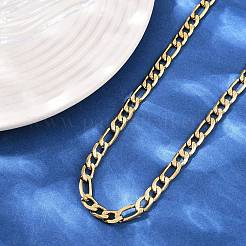 6 мм цепочка Фигаро из нержавеющей стали 304 для женщин NJEW-G177-02G