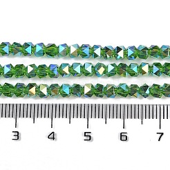 Стеклянные бусины с гальваническим покрытием &nbsp;GLAA-Q105-02I