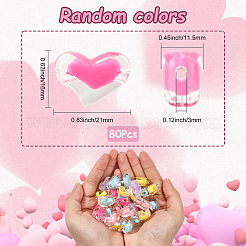 80 шт. Прозрачные акриловые бусины&nbsp;TACR-SP0001-39