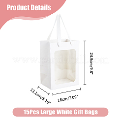 Прямоугольные бумажные пакеты для хранения с ручкой ABAG-WH0046-26B-01