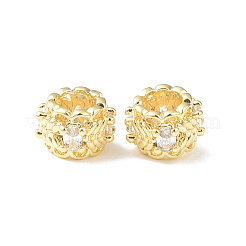 Латунные микро проложить кубического циркония бусы KK-I702-10G