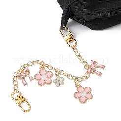 Латунные цепочки-удлинители для сумок с цветочным и бантовым узором AJEW-BA00137