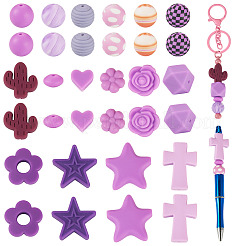 92 шт. прозрачные силиконовые фокусные бусины&nbsp;SIL-TA0002-85C