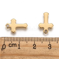 Placcatura ionica (ip) 304 acciaio inossidabile piccoli ciondoli a croce&nbsp;STAS-L159-06G