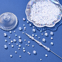 500шт 5 стиля прозрачные акриловые бусины MACR-YW0004-02