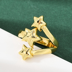 Латунь манжеты кольца RJEW-C139-15A-G