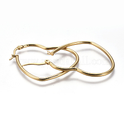 201 серьги-кольца из нержавеющей стали EJEW-A052-12A