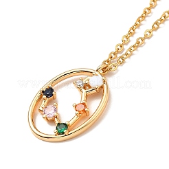 Collier pendentif constellation de zircons cubiques colorés&nbsp;LS-NJEW-H166-01C