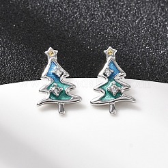 925 стерлингового серебра серьги стержня EJEW-D342-03P